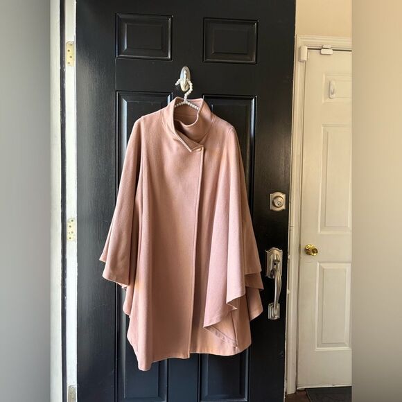 VTG Bonders Dusty Rose Pink Wool Flare Cape - Picture 9 of 16